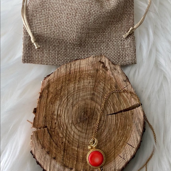 Coral gold plated 925 silver necklace/Handcrafted - Picture 6 of 6